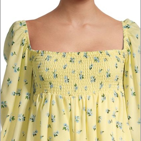 WeWoreWhat Easter Floral Shirred Empire Dress NWT - Picture 4 of 4